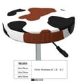 thumbnail image 4 of Balery Brown Black Cow Velvet Round Bar Chair Cushion Cover Adjustable, Protects From Scratches And Stains, Soft & Washable Ideal For Wooden And Metal Stools - 14 Inch, 4 of 7