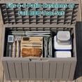 thumbnail image 3 of MINDYES 50 Gallon Deck Box, Resin Outdoor Storage Box with Hundles, UV Resistant Waterproof Storage Bin for Patio Cushions Gardening Tools, Beige, 3 of 8