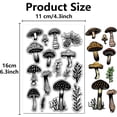 thumbnail image 2 of 2 Sheets Mushroom Clear Silicone Stamps Plant Leaves Reusable Vintage Transparent Rubber Seal Stamps for DIY Craft Scrapbooking Journaling Card Making Decoration Supplies, 2 of 9