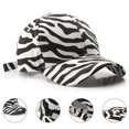 thumbnail image 4 of Clothing accessories Zebra Print Extended Brim Baseball Cap  Seasons Adjustable Buckle Sunscreen Unisex Cap for Running, 4 of 6