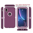 thumbnail image 3 of iPhone XR Cases, Sturdy Phone Case for iPhone XR 6.1", Tekcoo Full-Body Shockproof Protection Heavy Duty Armor Hard Plastic & Shock Absorption Rubber Rugged Bumper 3-in-1 Case Cover, 3 of 8