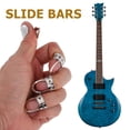 thumbnail image 3 of 1 Set Medium Guitar Slides For Electric And Acoustic Guitars Silver Guitar Metal Slide With Finger Picks For Guitar String Instrument Accessories, 3 of 6