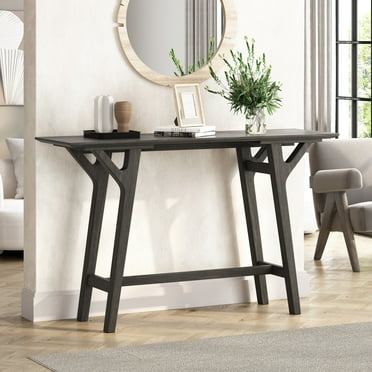Euroco 59" Long Console Table,Modern Narrow Sofa Table Behind Couch, Entry Entrance Table for Living Room & Entryway,Grey