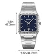 thumbnail image 2 of Reloj de cuarzo para hombre con indicador de fecha – Reloj de pulsera de acero inoxidable para negocios, resistente al agua para uso diario, reloj analógico de moda para la oficina o uso casual., 2 of 6