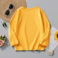 thumbnail image 3 of Cethrio Long Sleeve Tops for Girls 2025, Graphic Casual Pullover Cotton Spring Fall Blouses Yellow Size 4 T, 3 of 6