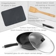 thumbnail image 2 of Moss & Stone 5-Piece Carbon Steel Wok Set - 12" Wok Pan for Electric, Induction & Gas Stove - Includes Glass Lid, Wok Spatula, Chopping Board & Paring Knife, 2 of 7