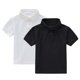 thumbnail image 1 of Odeerbi Chicos Niñas 2 Pack Camisas de Manga Corta Color Sólido Botón Casual Abajo Uniforme Escolar Tops Para 1-13 Años, 1 of 9