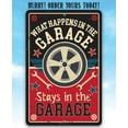 thumbnail image 2 of Metal Sign - What Happens in the Garage Stays in the Garage - Durable Metal Sign - Use Indoor/Outdoor - Makes a Great Vehicle Repair Shop and Home Garage Decor Under $25 (12" x 18"), 2 of 5