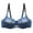 Blue, variant on Ynynloco Women's Lace Sexy 1/2 Cup Bra Balconette Mesh Underwired Demi Shelf Bras Plue Size Padded See Through Bralettes