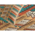 thumbnail image 4 of Ambesonne Aztec Quilted Bedspread Set 3 Pcs, Tribal Bohemian Illustration, Queen Size, Apricot Orange and Teal, 4 of 5