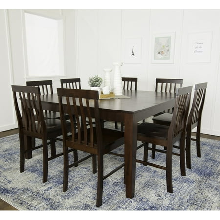 Walker Edison 60 Wood Square Dining Table Cappuccino Walker Edison 60 Wood Square Dining Table Cappuccino