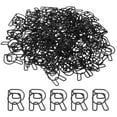 thumbnail image 1 of Unique Bargains Paper Clip Coated Letter R Shape Alphabet Clips Bookmarks, Black, 100 Count, 1 of 6