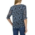 thumbnail image 2 of CeCe womens  Elbow Sleeve Ruff V-Neck Blouse, xs, 2 of 3