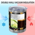 thumbnail image 2 of 12oz Tumblers Black Halloween Pumpkin Faces Vacuum Insulated Stainless Steel Travel Tumbler Cups Mug with Lid and Straw for Beer,Coffee,Beverages with Cleaning Brush for Cold & Hot Drinks, 2 of 5