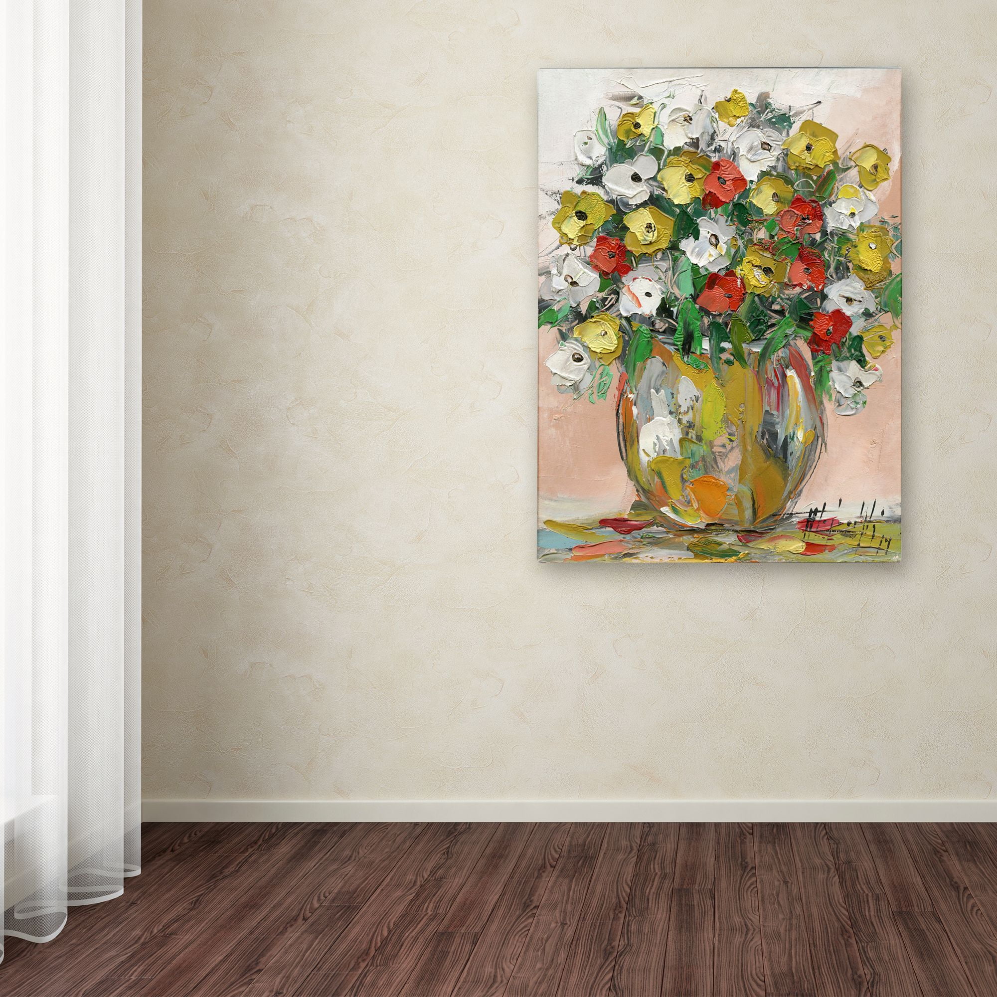 Trademark Fine Art "Spring Flowers in a Vase 8" Canvas Art by Hai Odelia