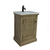InFurniture WK1824 24 in. Rustic Style Bathroom Vanity with Ceramic Single Sink-No Faucet