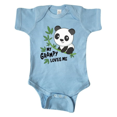 

Inktastic My Grampy Loves Me- cute panda Gift Baby Boy or Baby Girl Bodysuit