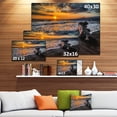 thumbnail image 3 of Log on Beach pendant le Coucher du Soleil - Impression sur Toile Seashore, 3 of 4