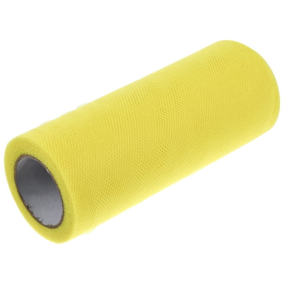 FONDOTIN Yellow Tulle Rolls for Crafts and Tutu Decoration, Soft Mesh Fabric for Projects, 1 Set