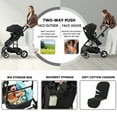 thumbnail image 6 of AILEEKISS 3-in-1 Convertible Baby Stroller with Big Seat and Adjustable Canopy, 24 Pound, Black, 6 of 10