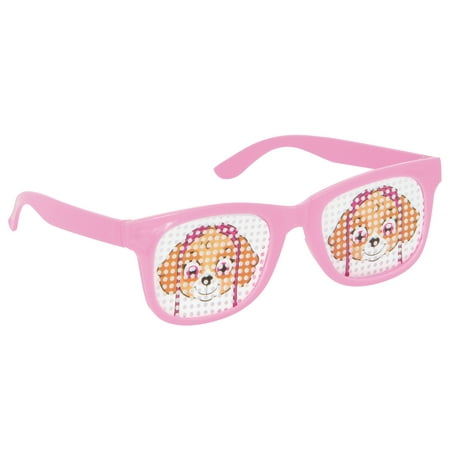 Skye PAW Patrol Pinhole Novelty Glasses Party Favors, Pink, 4ct