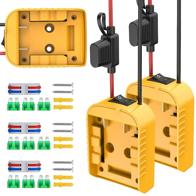 Adaptador Power Wheel Azocek para baterías Dewalt de 20 V, 3 paquetes