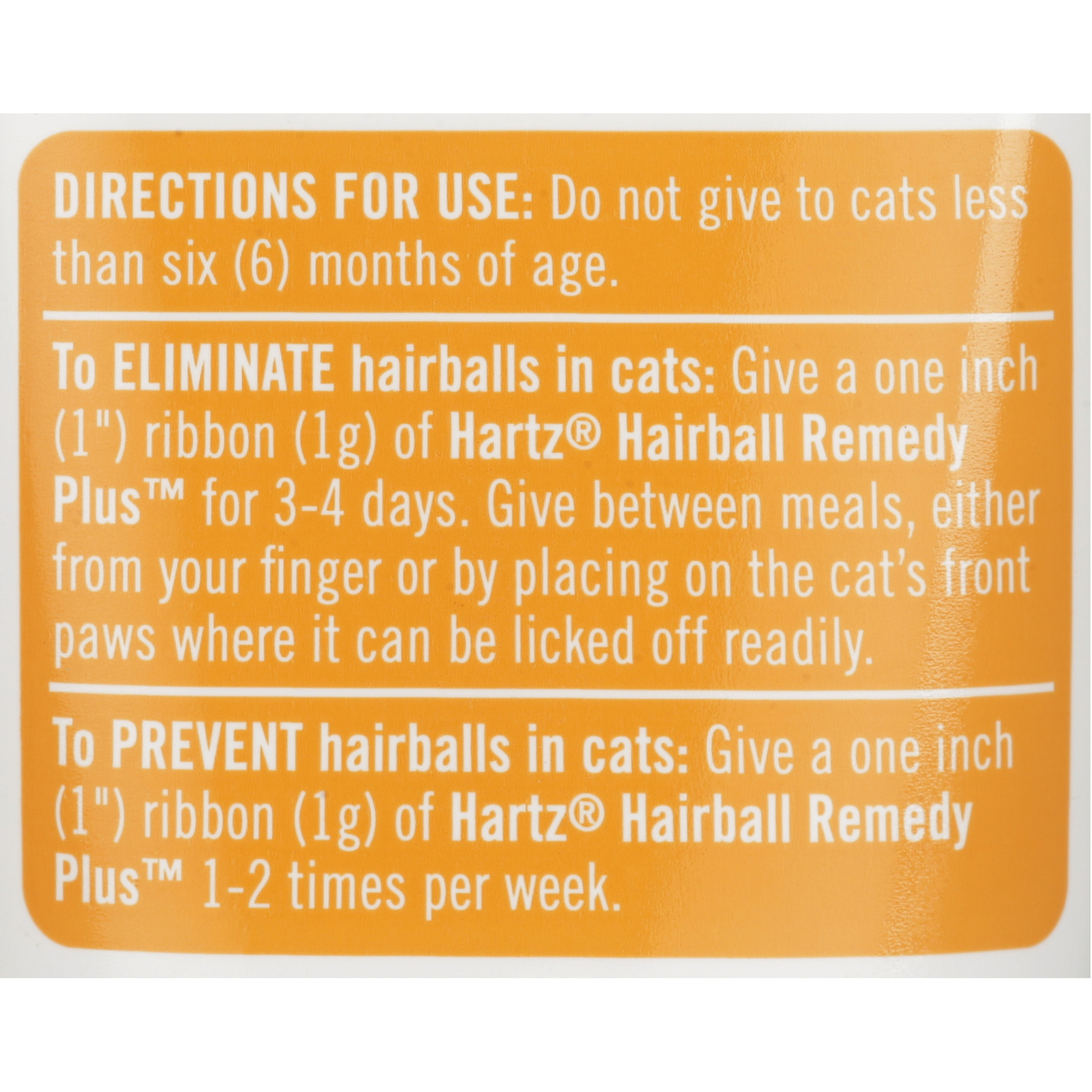 Hartz Hairball Remedy Plus Paste for Cats and Kittens - 2.5oz Tube - image 2 of 6
