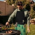 thumbnail image 4 of Green Bigfoot and Campfire Pattern Apron-Garden Aprons for Women with Pockets-Cotton Linen Waterproof Kitchen Cooking Gardening Aprons Adjustable for Kitchen,Cooking,BBQ and Salon 33x27 Inch, 4 of 7
