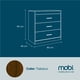 thumbnail image 5 of Productos Cómoda 80cm 3 Cajones Fiori Cafe Mobi Muebles Moderno, 5 of 5