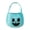 B, variant on Halloween Pumpkin Tote Bag Candy Basket Gift Sack - Ghost Face Polyester Storage Container for Treats Toys and Decor - Handwoven Novelty Basket for Trick or Treat, Party Favor Holder, Home Organizer