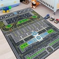 thumbnail image 2 of Aircraft Runway Traffic System Playmat Rugs - Kids Carpet With Rubber Backing, Airplane Tarmac Airport Play Mat Great For Bedroom Playroom - Non-Slip Have Fun Safe Nursery Rug-4x6ft, 2 of 6