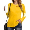thumbnail image 6 of enyan Halloween Womens Shirt Funny Pumpkin Ghost T-Shirts Long Sleeve Holiday Fall Tee Tops Halloween Tshirts for Women Yellow,XXL, 6 of 7