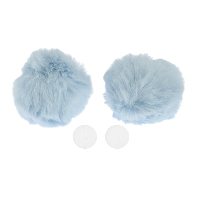 Accesorios para Casco de Motocicleta Decoración Orejas de Oso Redondas para Cascos de Motocicleta Bicicleta Esquí Azul Pegatina 1 Juego