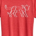 thumbnail image 3 of Instant Message - Ribbon Cat - Women's Short Sleeve Graphic T-Shirt, 3 of 6