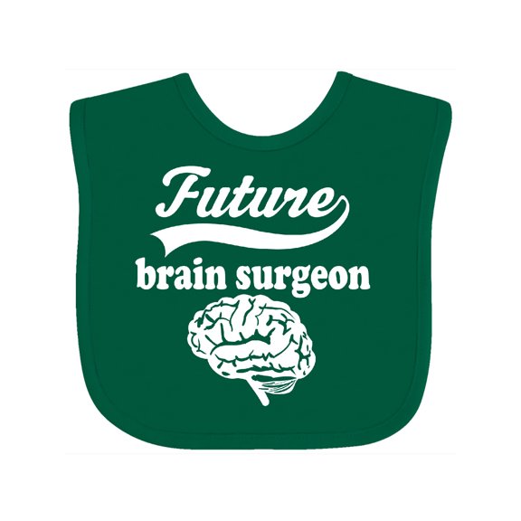 Inktastic Future Brain Surgeon Doctor Boys or Girls Baby Bib