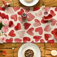 thumbnail image 6 of Sm:)e Watercolor Heart Arrow Love Valentine Table Runner 13 x 60 Inch, 6 of 6