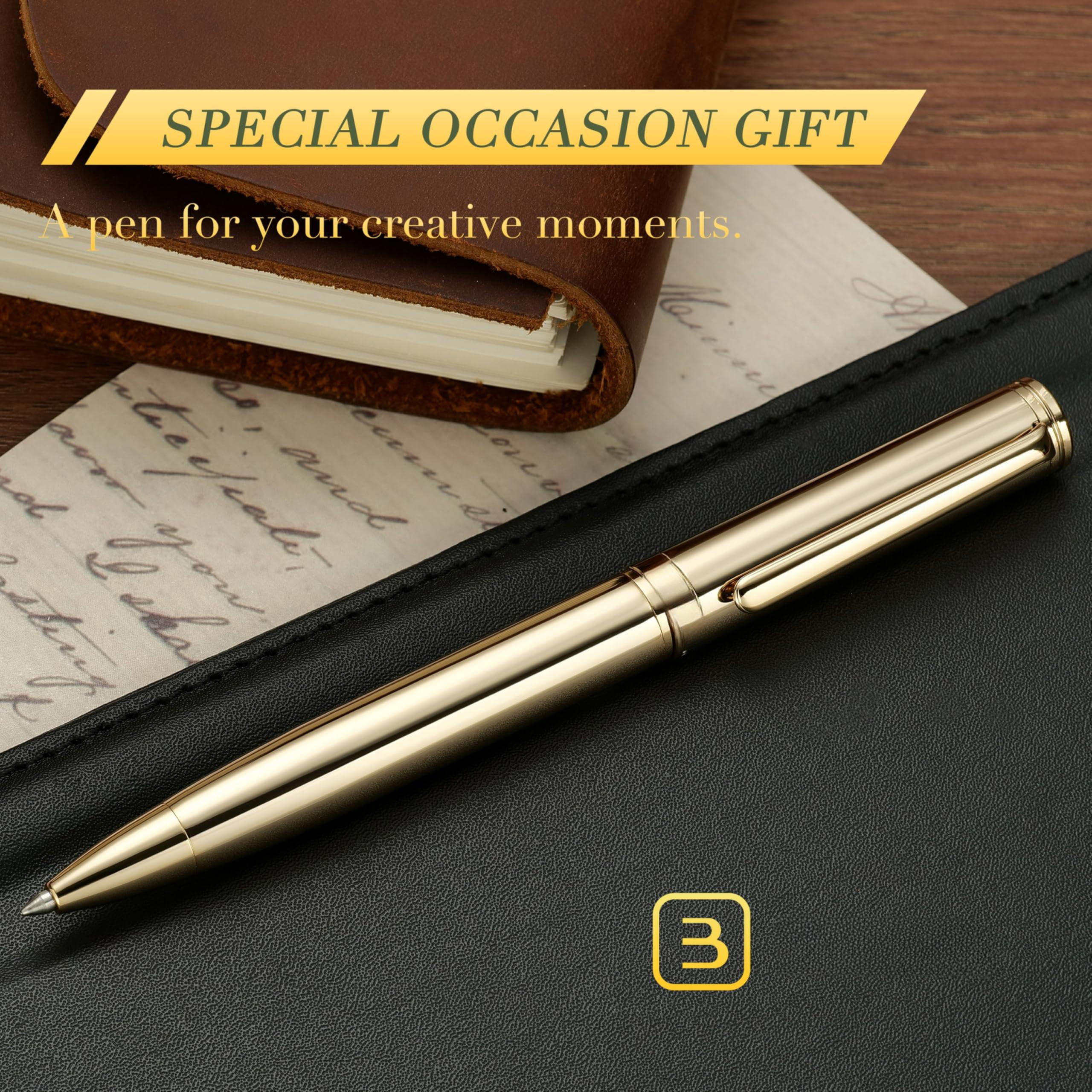 Personalized Gel Pen  Stunning Luxury Pens With Finish Black Ink Refill Executive Gift Set For Family & Friends Writing Fancy Office Retractable Graduation Nice Designer