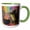 Green/White, variant on 3drose, the Magical Frog, 11oz Two-tone Blue Mug