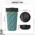 thumbnail image 3 of Lsque Cars Transportation Pattern Travel Coffee Mug 16oz: Insulated Coffee Cup with Leakproof Lid, Coffee Tumbler, Reusable Coffee Cups with Seal Lid, 3 of 8