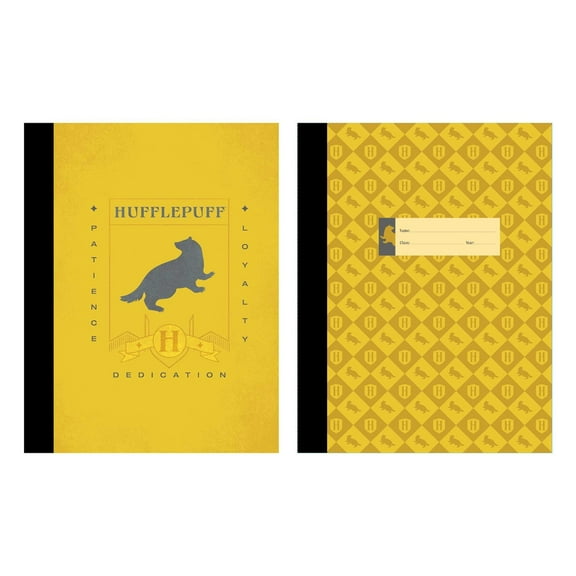 Harry Potter Harry Potter: Hufflepuff Composition Notebook Set (Set of 2), (Paperback)