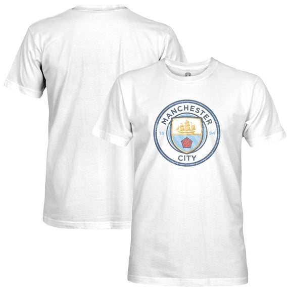 Men's 1863FC  White Manchester City Color Crest Slub T-Shirt