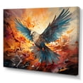 thumbnail image 2 of Designart "Blue Dove Winged Messenger Geometric II" Animals Wall Art Print, 2 of 5