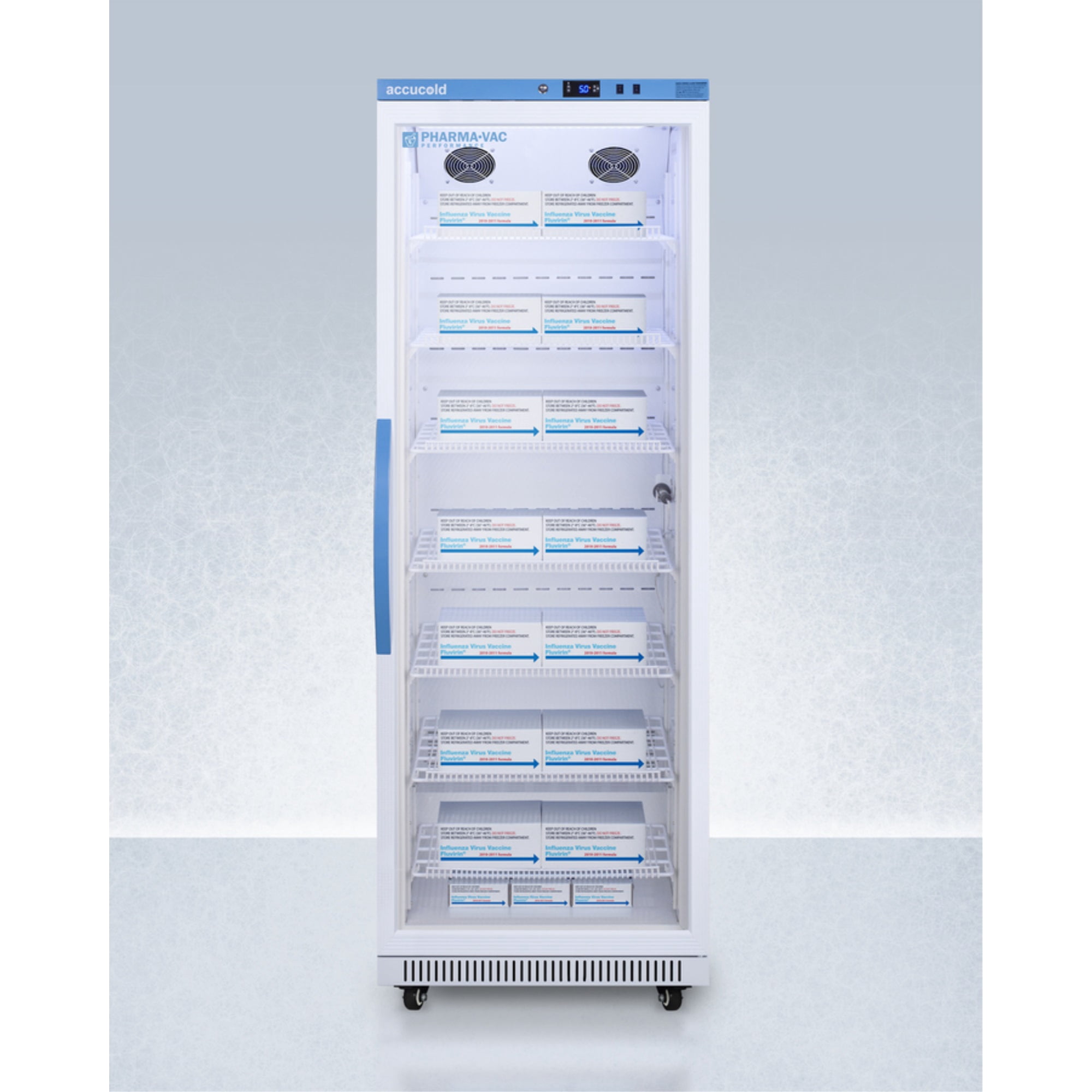 Accucold ARG18PV Upright Vaccine Refrigerator, 18 Cu.Ft., Single Glass Door, +2 to +8ºC