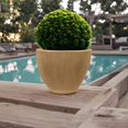 thumbnail image 3 of Ecobo 16.9 inches tall Eco-Friendly Round Pot Planter,Garoa Indoor/Outdoor use,Durable,Versatile&Lightweight,Designed by Brazilian Artisans,Contemporary AllWeather Design-Orange, 3 of 4