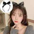 Bow Headbands Red Bowknot Headband For Women Girls Black Bows Hair Hoop