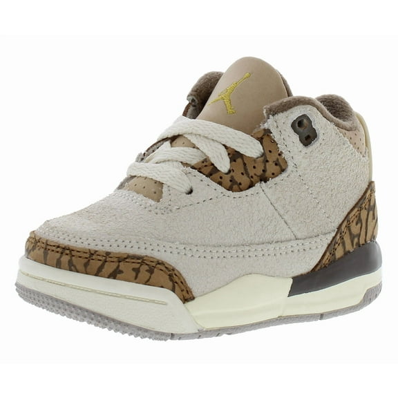 Nike Jordan 3 Retro Infant/Toddler Shoes Size 4, Color: Light Orewood Brown/Metallic Gold