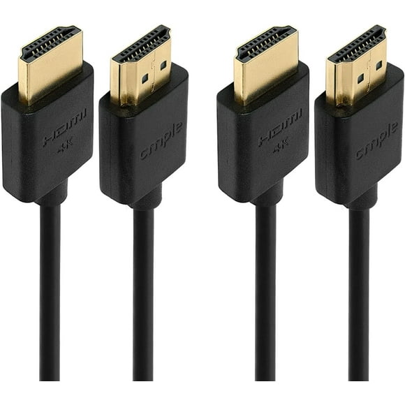 UTAH-- 2 Pack High Speed HDMI Cable 3 ft 4k@60Hz Ultra Thin HDMI 2.0 Cable 4k HDMI Cable, ARC, 3D, 4k HDMI Cord - Flexible