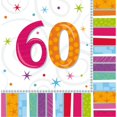 thumbnail image 1 of Amscan - Servilletas 60 Cumpleaños - Pack de 16 (Multicolor), 1 of 2