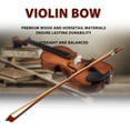 thumbnail image 3 of Violin Bow,Durable Arbor Horsehair Octagonal Violin Bow Violin Replacement Bow For Practise, 3 of 8