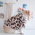 thumbnail image 4 of Leopard Print Bulldog Jacket - Easy Wear - Coral Fleece - Indoor Pet Clothes - Eye-Catching Attire, 4 of 8